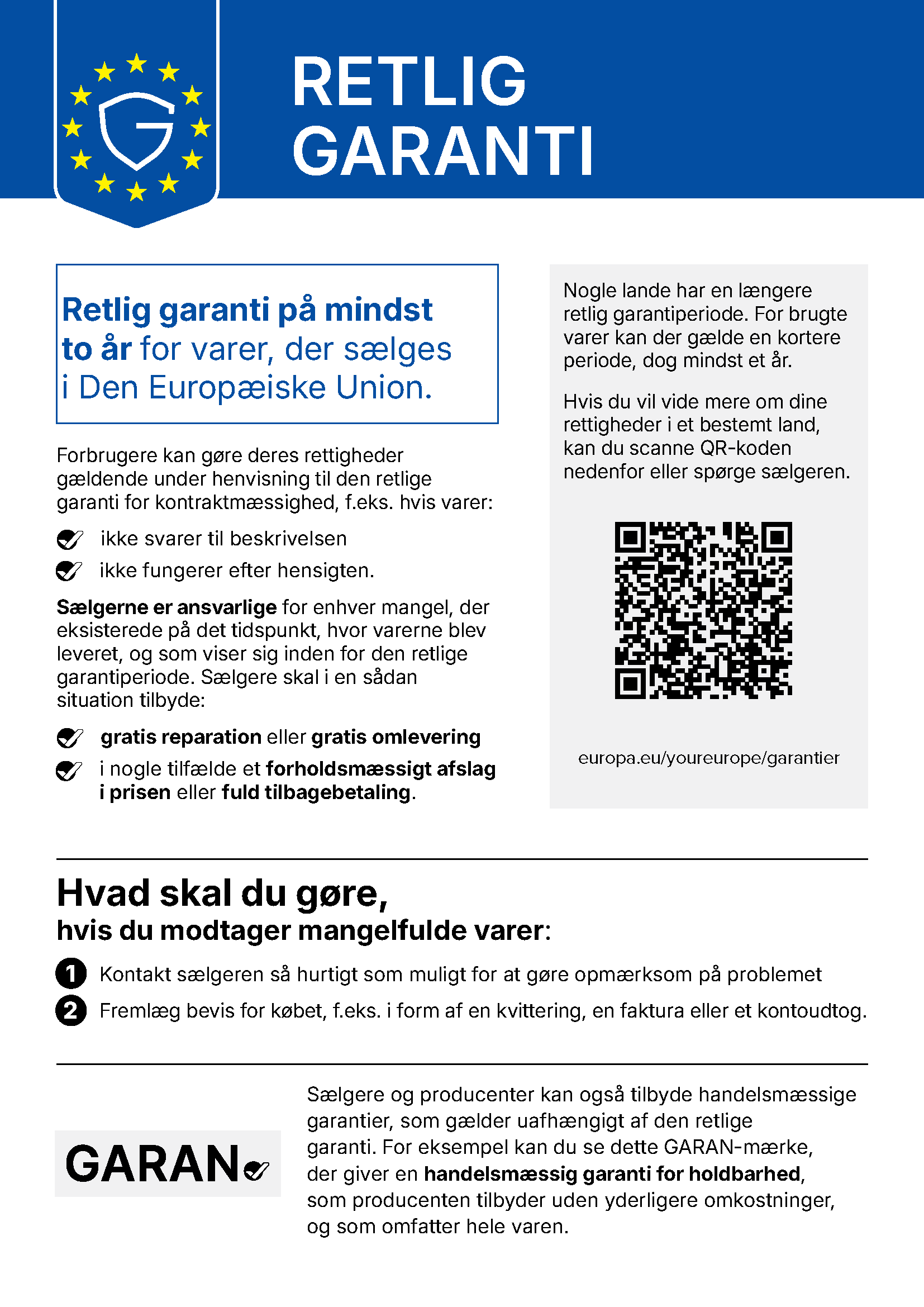 Harmonisierte EU-Mitteilung zum gesetzlichen Gewährleistungsrecht