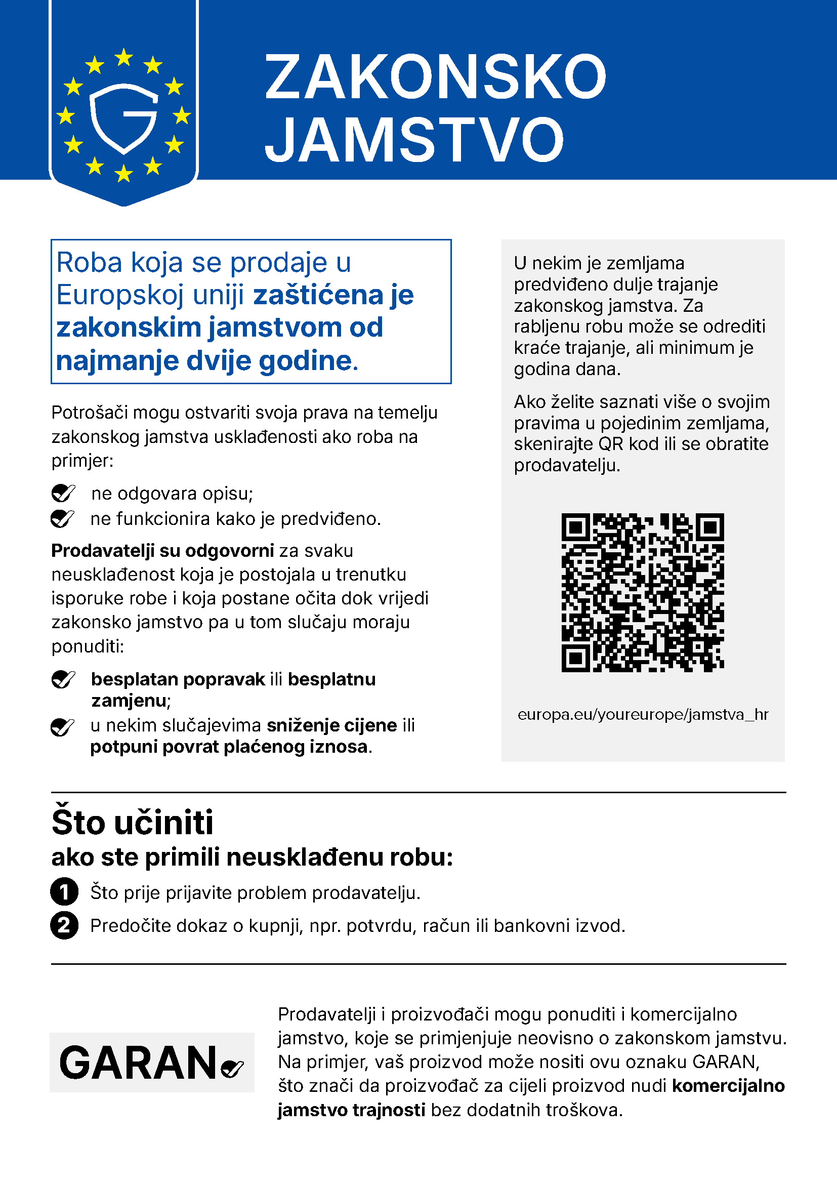 Harmonisierte EU-Mitteilung zum gesetzlichen Gewährleistungsrecht