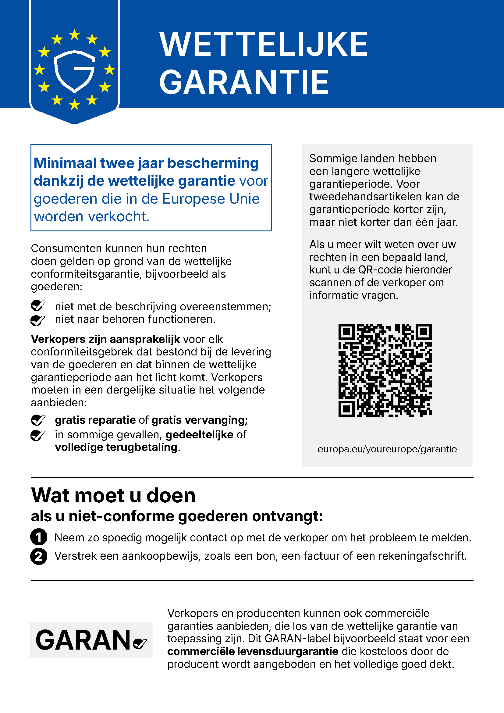 Harmonisierte EU-Mitteilung zum gesetzlichen Gewährleistungsrecht