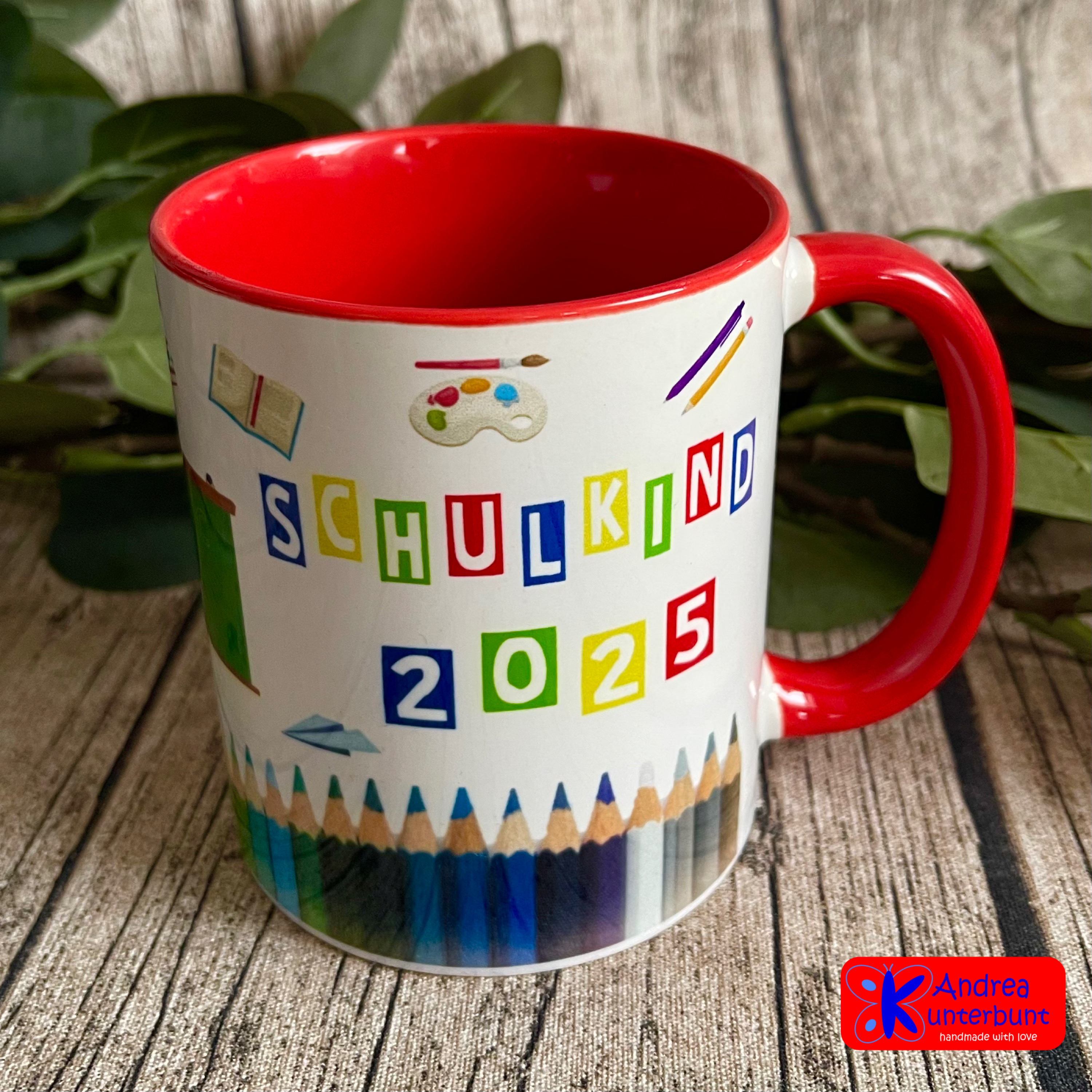 Keramiktasse Schulkind 