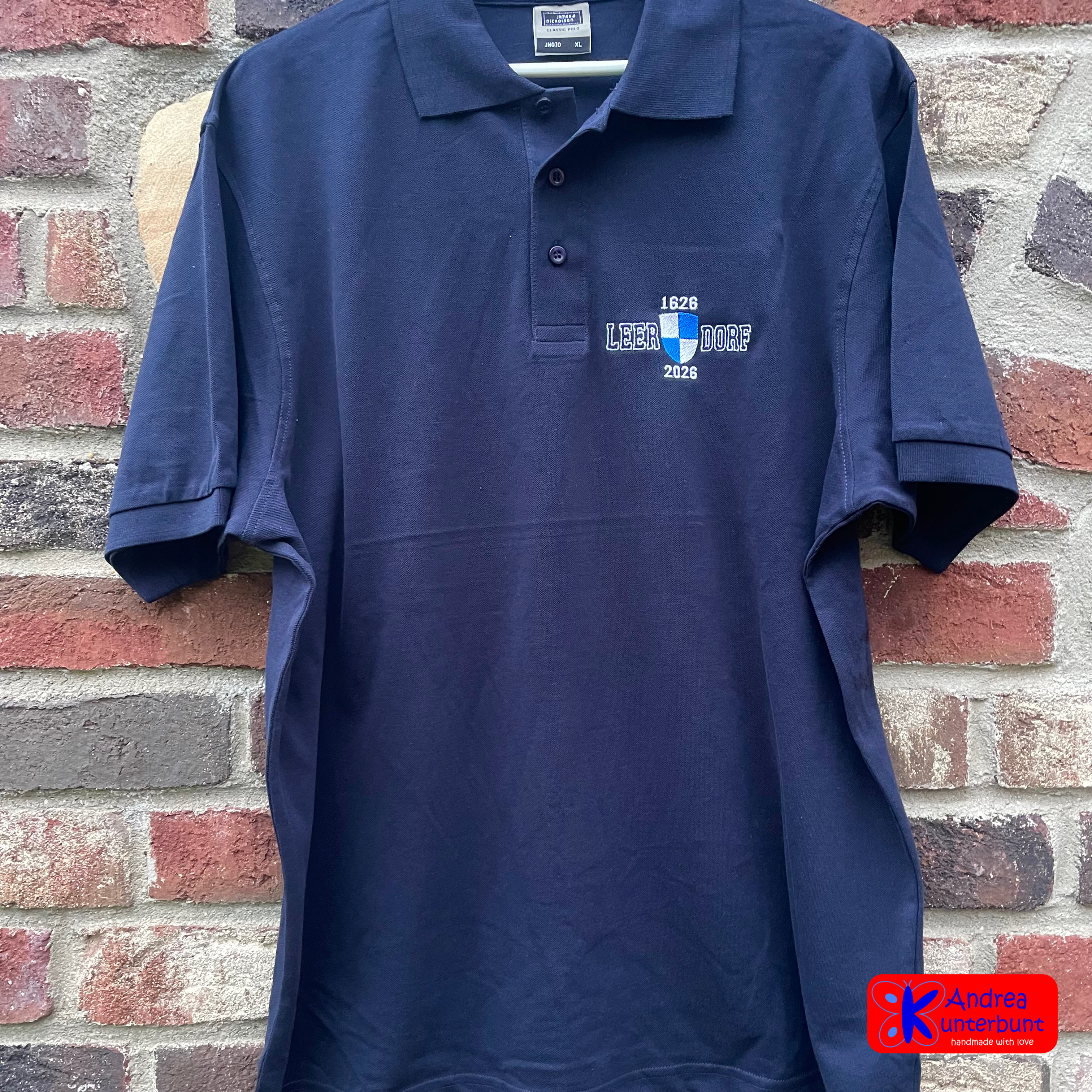 Polo-Shirt Herren Leer-Dorf Navy 