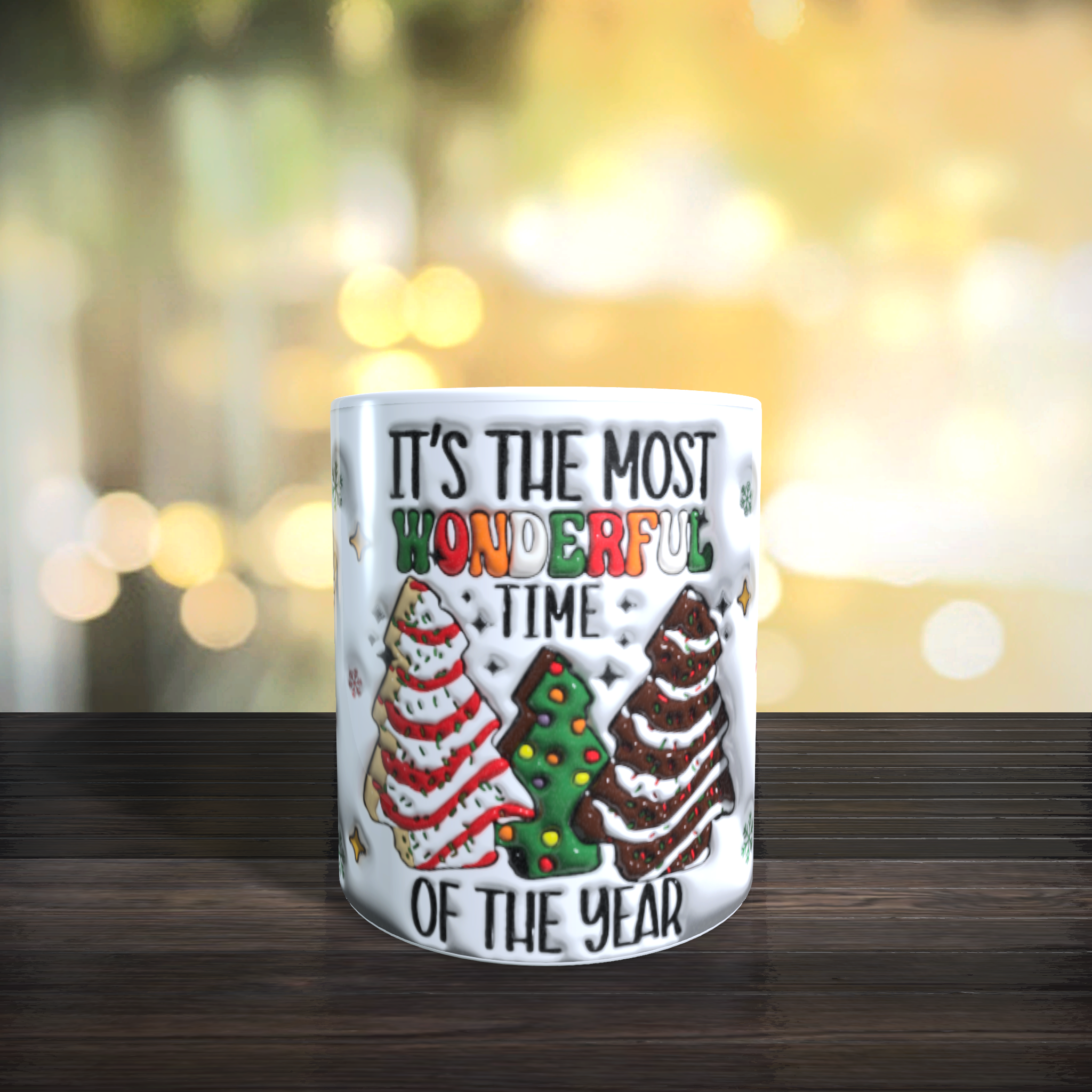 Weihnachtstasse 3D "It´s the most wonderful Time" 