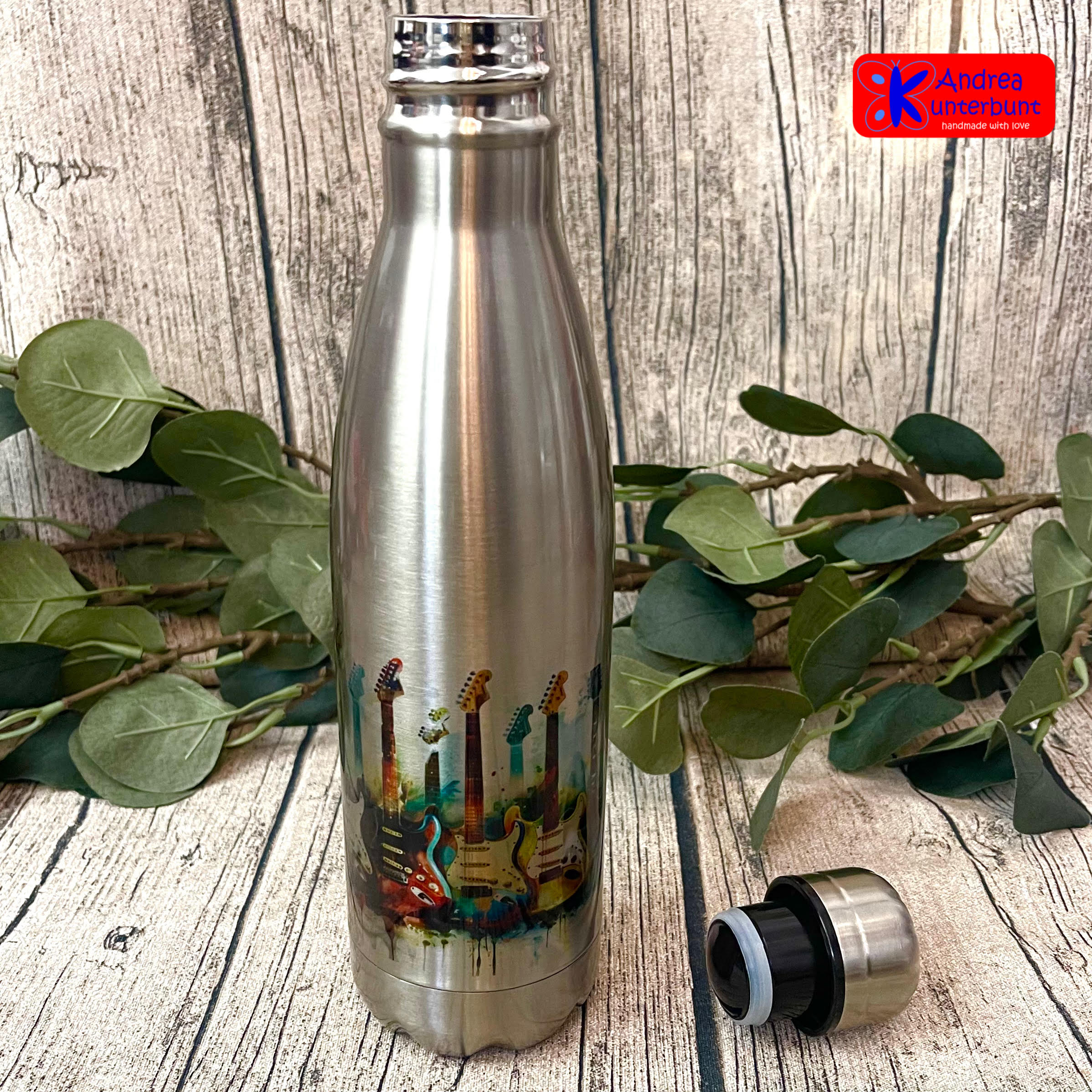 Edelstahl-Trinkflasche (500 ml) personalisierbar