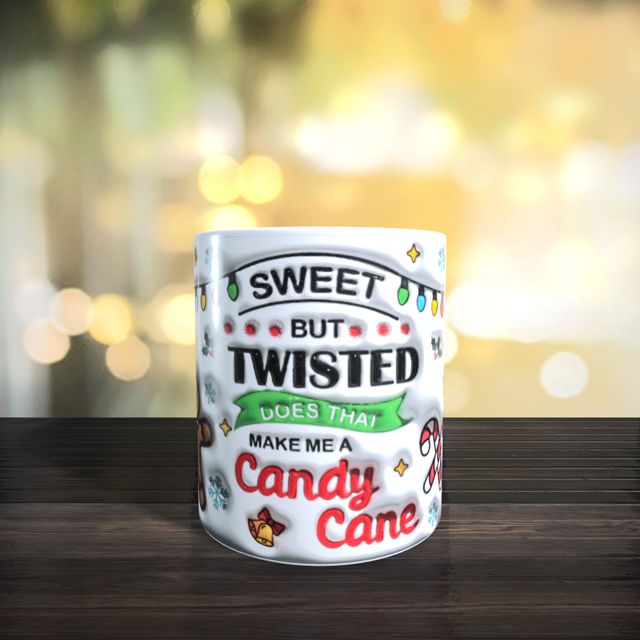 Weihnachtstasse 3D "Sweet but twisted" 