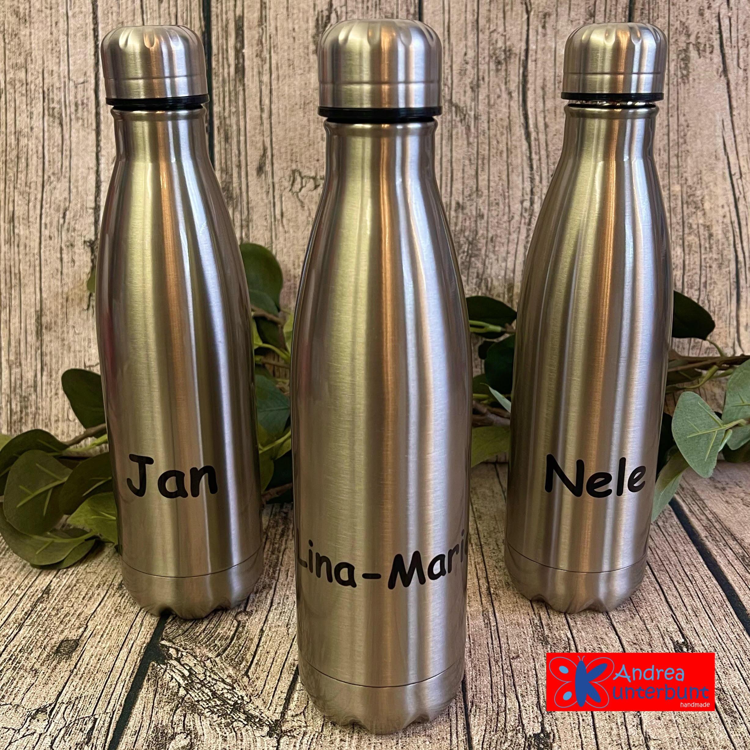 Edelstahl-Trinkflasche (500 ml) personalisierbar